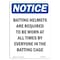 Signmission OSHA Notice Sign, Batting Helmets Are Required To, 7in X 5in Decal, 5" W, 7" H, Portrait OS-NS-D-57-V-10312 - alternate 1